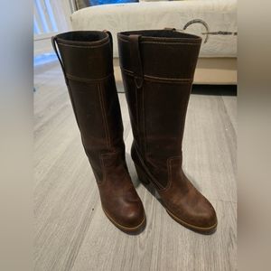 Timberland women's Rudston waterproof brown leather boots, size 8